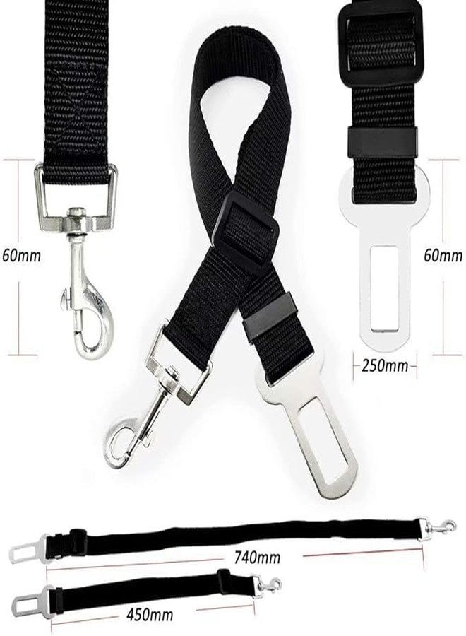 BLURISM Dog Seatbelt, 2 Pack Dog Seat Belt, Pets Dog Car Harness Safety Nylon Fabric Adjustable Dogs Seat Belts Tether with Stainless Hook & Clip for Cars, Trucks, Travel - Image 4